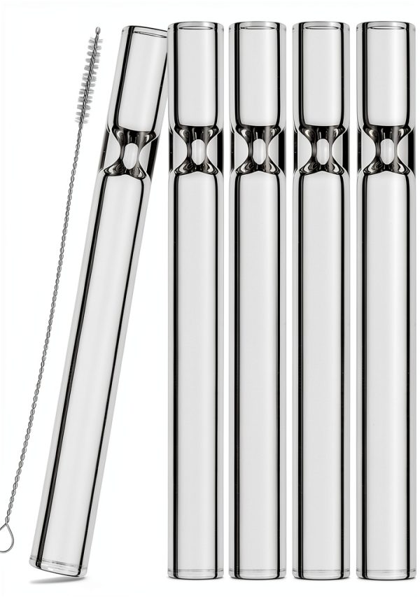 HONKID Borosilicate Glass Tubes Clear 4"L x 0.47"W-0