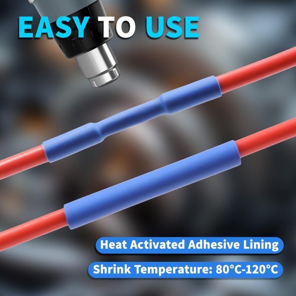 HOLED Heat Shrink Tubing Black 3:1 Shrink Ratio-3