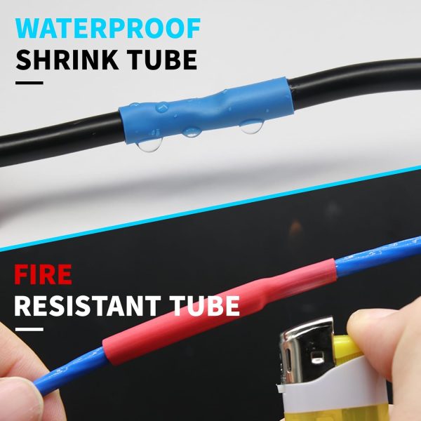 HOLED Heat Shrink Tubing Black 3:1 Shrink Ratio-5