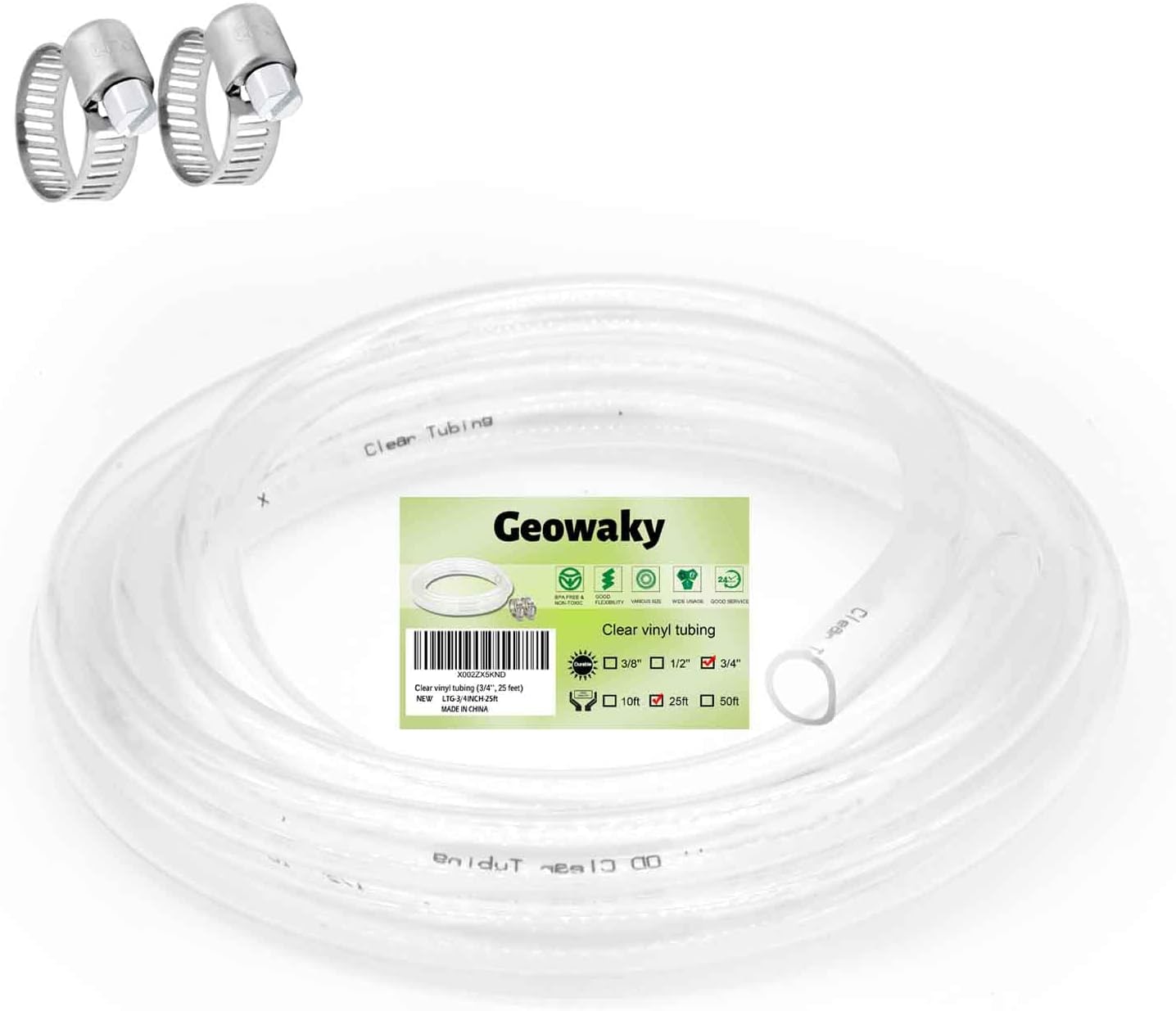 Geowaky clear PVC tubing in use for aquarium setup