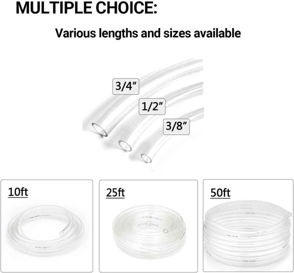 Geowaky PVC Tubing Clear Flexible Industrial Plastic Hose-5