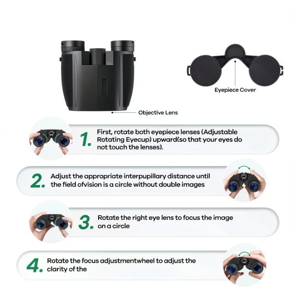 Leacco 10x Binoculars Military Green Design-8