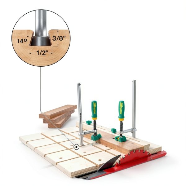 Matchfit Dovetail Clamp MICROJIG 2-In-1 Hold Down 8.5" Green-3