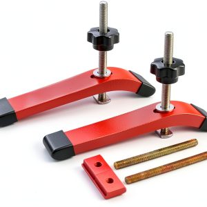Aluminum T Track Hold Down Clamp KETIPED Red 6.3L x 1.3W-0