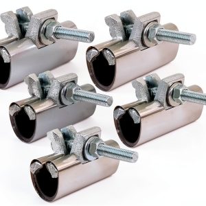 qdyzpp 2-1/2 in x 3 in stainless steel IPS Pipe Repair Clamp 5 Pack-0