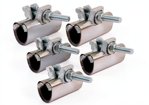 qdyzpp 2-1/2 in x 3 in stainless steel IPS Pipe Repair Clamp 5 Pack-0