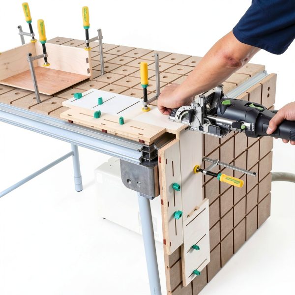 MatchFit Dovetail Clamps by MICROJIG Green Metal Hold Down Clamp Set-3