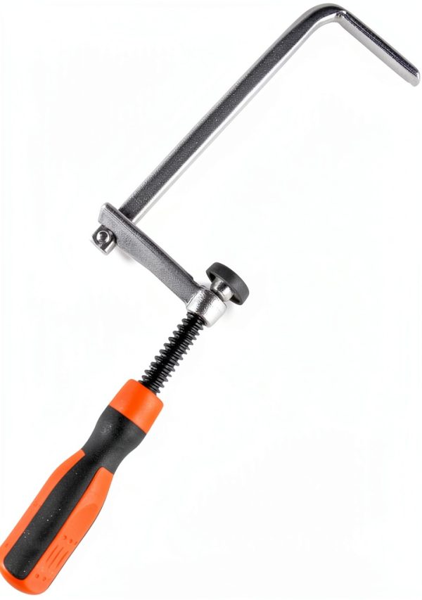O'SKOOL T-Track F Clamp for 3/8" x 3/4" Double Cut Profile T Track | 6" Opening, 2-3/8" Throat | 220 lbs Clamping Pressue for T Track Assembly Table, CNC Bed, and Drill Press-1