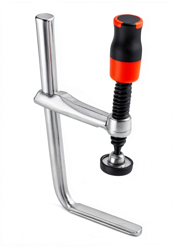 O'SKOOL T-Track F Clamp for 3/8" x 3/4" Double Cut Profile T Track | 6" Opening, 2-3/8" Throat | 220 lbs Clamping Pressue for T Track Assembly Table, CNC Bed, and Drill Press-2