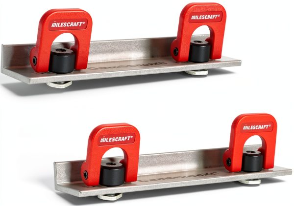 Milescraft Cam Stops XL 2-Pack T-Track Long Stops Anodized Red-0