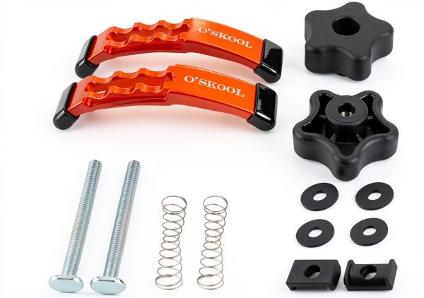 O'SKOOL Positionable T-Track Hold Down Clamp Kit, 5-3/8" L x 1-1/8"-4