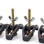 4-Piece Arcuate Press Plate Clamps, T-Track Hold-Down Fixtures, Universal CNC Router & Drill Press Accessories, Heavy Duty Workpiece Holding for Woodworking, Metalworking, and Engraving Machines-0