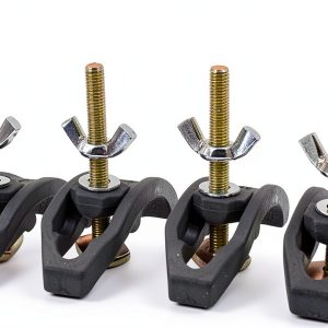 4-Piece Arcuate Press Plate Clamps, T-Track Hold-Down Fixtures, Universal CNC Router & Drill Press Accessories, Heavy Duty Workpiece Holding for Woodworking, Metalworking, and Engraving Machines-0