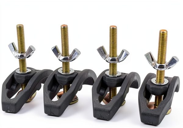 4-Piece Arcuate Press Plate Clamps, T-Track Hold-Down Fixtures, Universal CNC Router & Drill Press Accessories, Heavy Duty Workpiece Holding for Woodworking, Metalworking, and Engraving Machines-0
