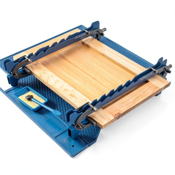 Rockler Mini Deluxe Panel Clamps (2-Pack) - Powerful Four-Way Pressure Cabinet Clamps - Sawtooth Pattern Mini Clamp Set w/Clamp Rails, Storage Rack & More - Great for Small Panel, Cutting Boards-4