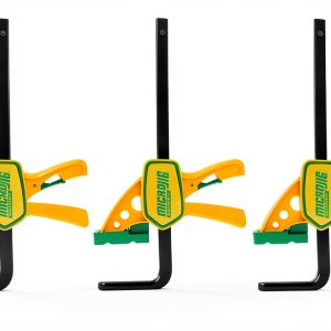 MICROJIG Matchfit Grr-rip Clamp (4-Pack), Dovetail Track Clamps, Squeeze Action Dovetail Clamps for Jigs, Sleds, Workbenches, DVC-625QCK2X4, Yellow-0