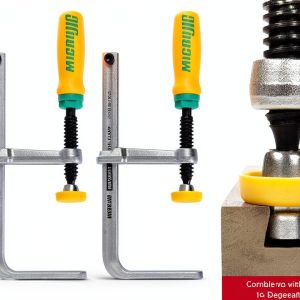 MICROJIG MatchFit Dovetail Clamps, Woodworking Track System Tools, DVC-538K2, 2-Pack, Yellow/Green-0