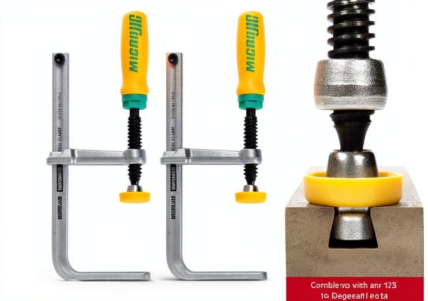MICROJIG MatchFit Dovetail Clamps, Woodworking Track System Tools, DVC-538K2, 2-Pack, Yellow/Green-0