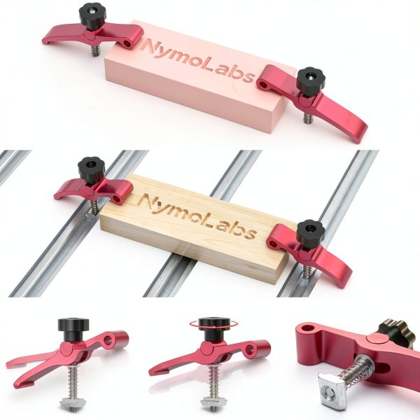 T-Track Hold Down Clamp NYMOLABS CLP-80MM Red Aluminum 80mm Length-2