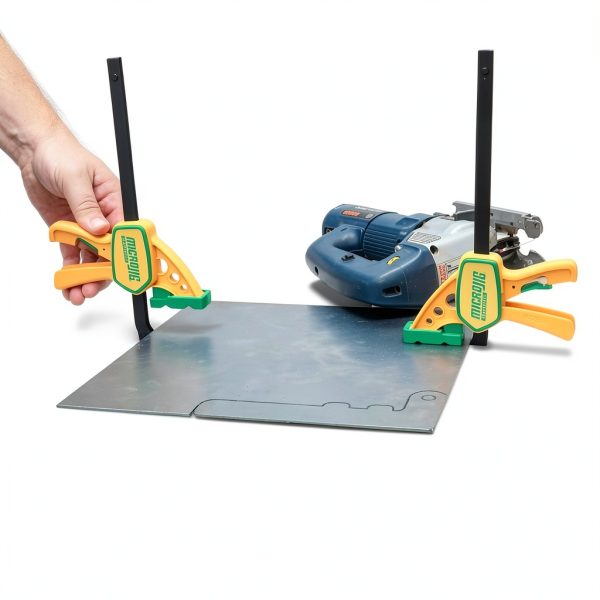 MICROJIG Matchfit Grr-rip Clamp (4-Pack), Dovetail Track Clamps, Squeeze Action Dovetail Clamps for Jigs, Sleds, Workbenches, DVC-625QCK2X4, Yellow-4