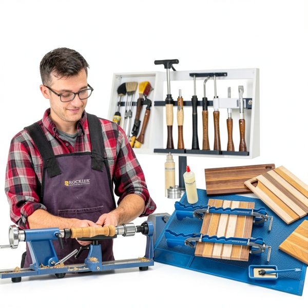 Rockler Mini Deluxe Panel Clamps (2-Pack) - Powerful Four-Way Pressure Cabinet Clamps - Sawtooth Pattern Mini Clamp Set w/Clamp Rails, Storage Rack & More - Great for Small Panel, Cutting Boards-6