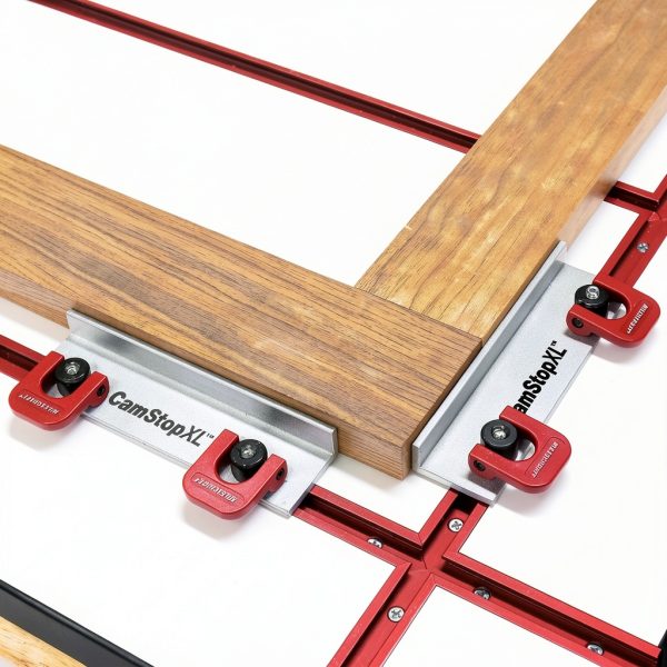 Milescraft Cam Stops XL 2-Pack T-Track Long Stops Anodized Red-1