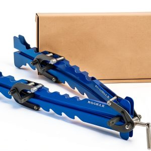 Rockler Mini Deluxe Panel Clamps (2-Pack) - Powerful Four-Way Pressure Cabinet Clamps - Sawtooth Pattern Mini Clamp Set w/Clamp Rails, Storage Rack & More - Great for Small Panel, Cutting Boards-0