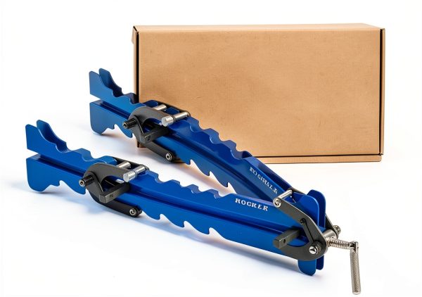 Rockler Mini Deluxe Panel Clamps (2-Pack) - Powerful Four-Way Pressure Cabinet Clamps - Sawtooth Pattern Mini Clamp Set w/Clamp Rails, Storage Rack & More - Great for Small Panel, Cutting Boards-0